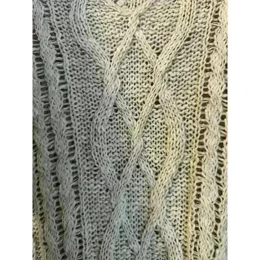 Ralph Lauren Denim And Supply Beige Crochet Knit Chunky sweater size Medium - Picture 5 of 6